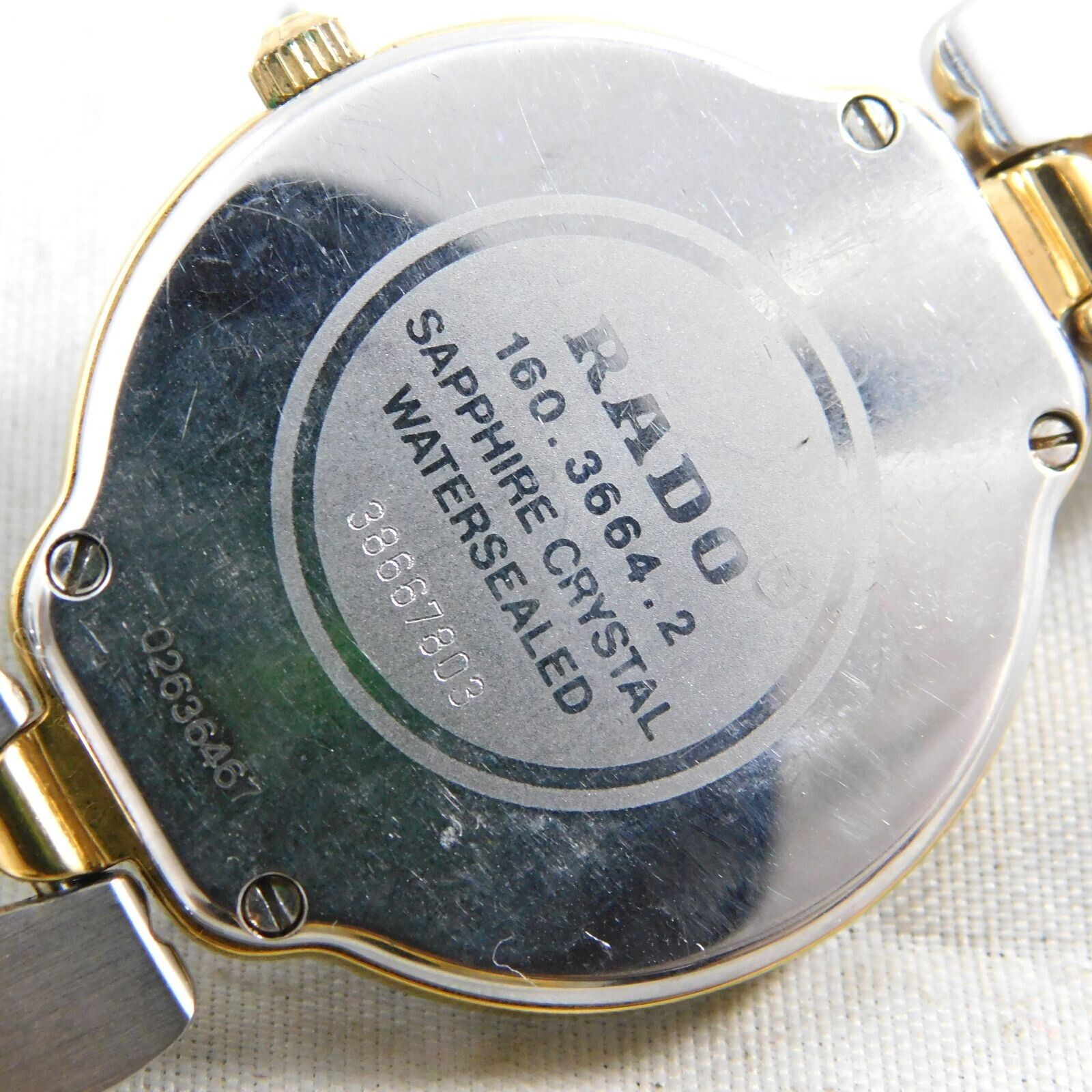 RADO FLORENCE 160.3664.2 DATE GOLD SILVER BOY'S VINTAGE WATCH