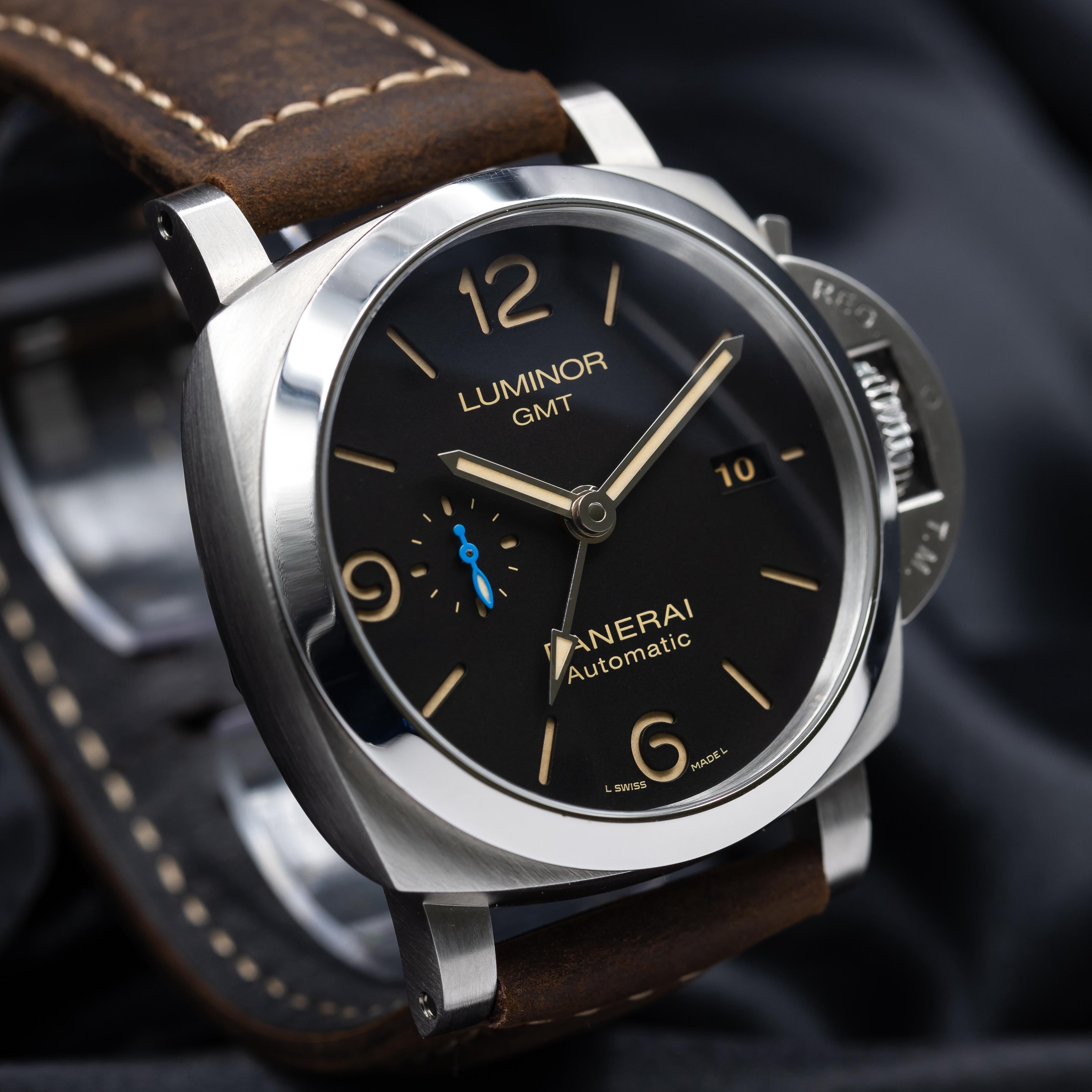 135.PANERAI用 クロコダイル(両面) 24mm-22mm CousuMain 24mm-22mm クロコダイル クロコベルト 両面 D