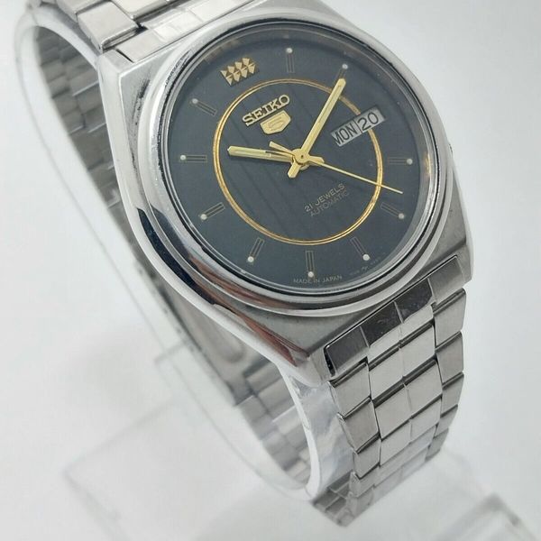 Vintage Seiko 5 automatic 17 Jewels Japanese Men's Watch 7009A REF ...