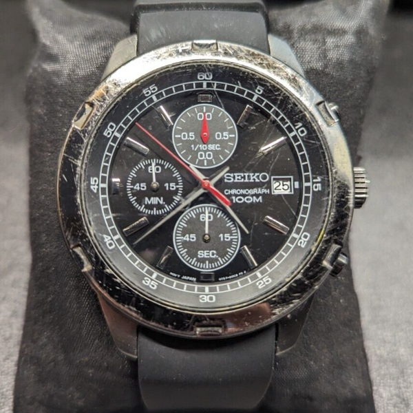 Seiko 4T57 00B0 Chronograph 100M watch New Battery