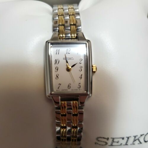 NEW Seiko SXGL61 Women s White Dial Dress Two Tone Stainless