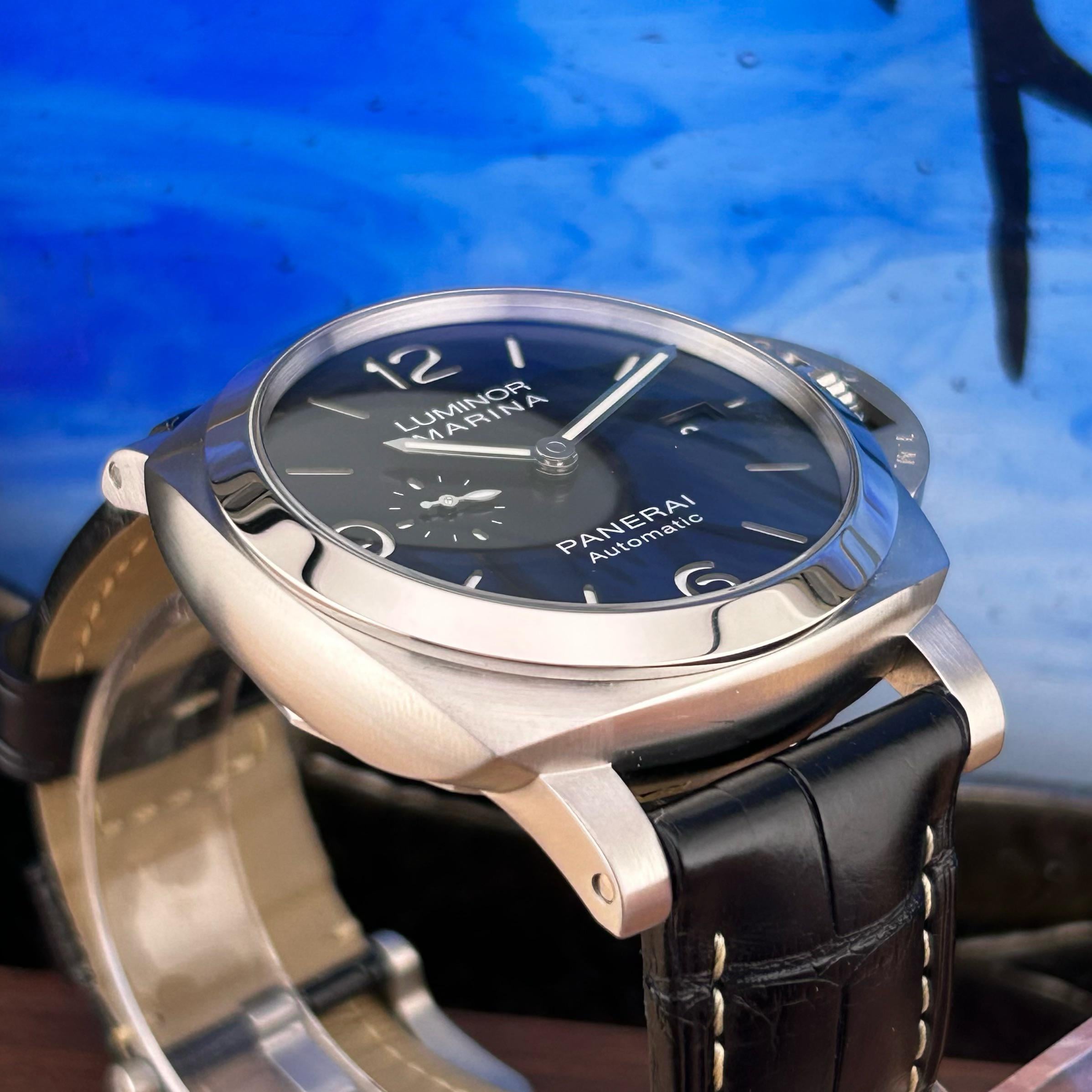 WTS Panerai Luminor Marina PAM01313 Blue Dial Stainless Steel