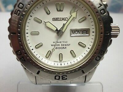 SEIKO KINETIC 200M DAY/DATE ALL STEEL WATCH 5M43-0C90 | WatchCharts