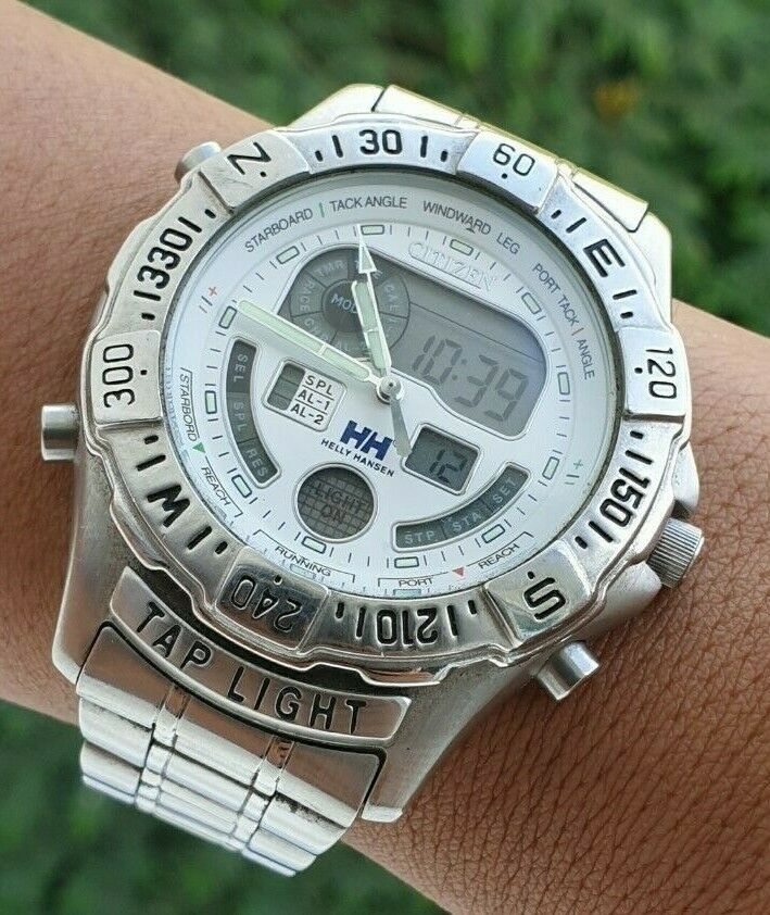 Citizen HH Helly Hansen C800-Q01903 Alarm Running Men Wrist Japan