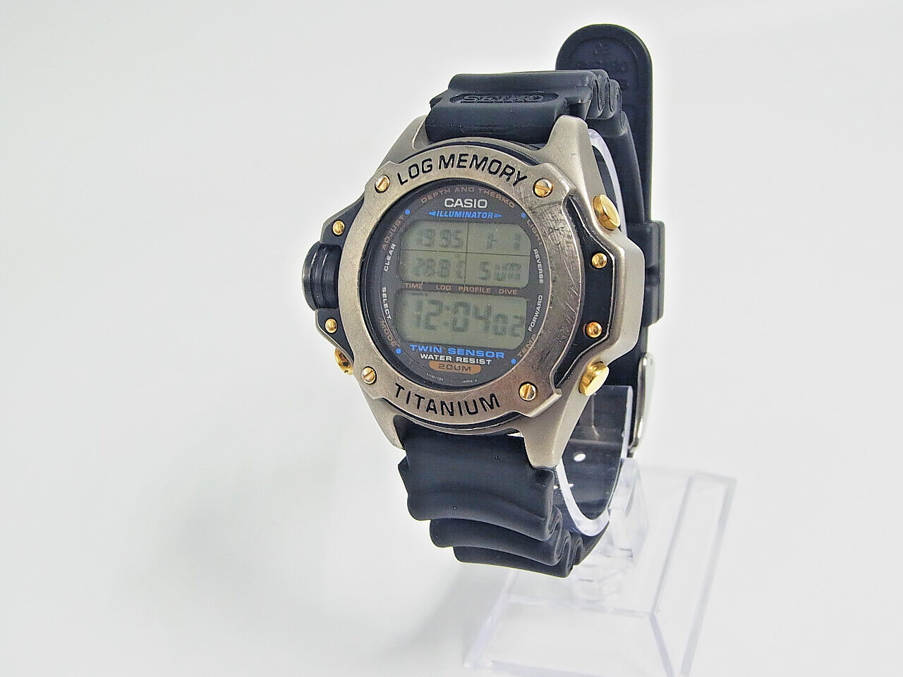Casio DEP-700 Log Memory Thermo Temp Titanium Qz Diver Watch All 