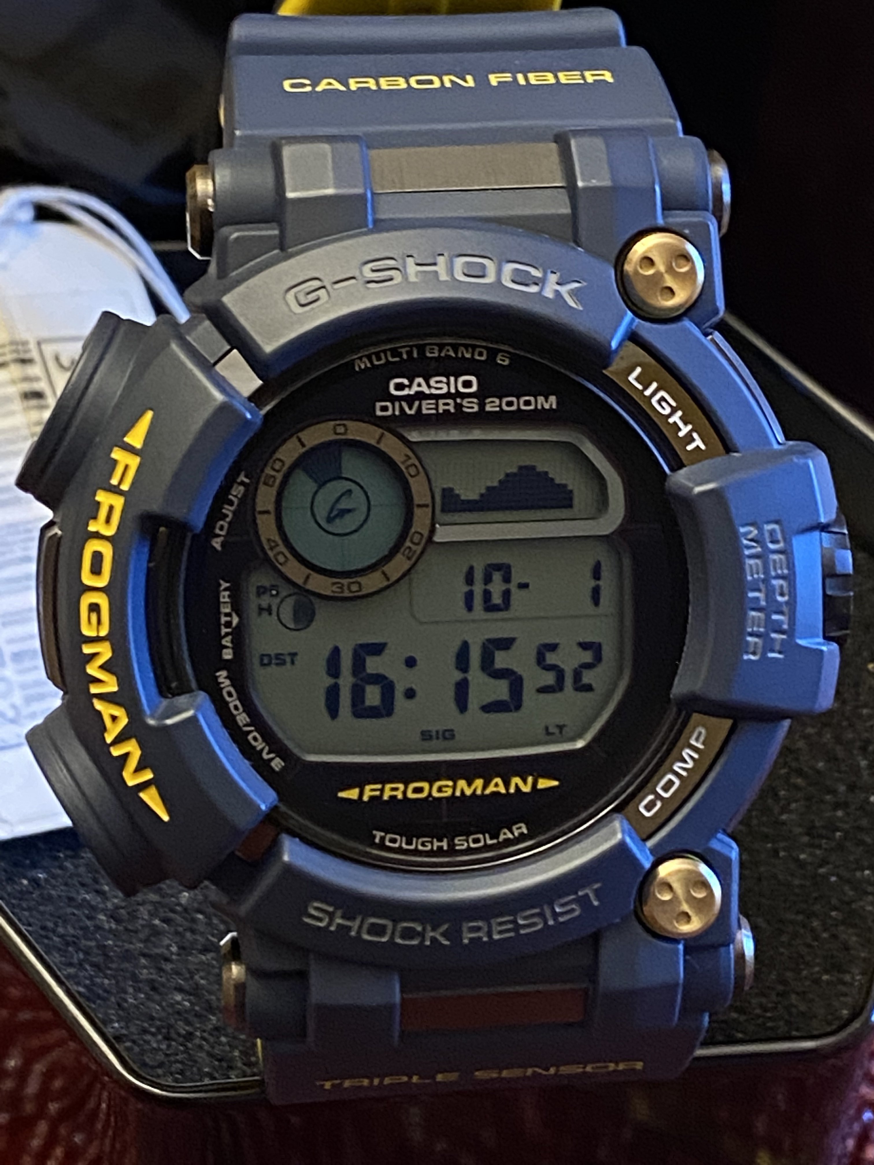 725 USD] Casio G-Shock GWF-D1000NV Frogman Multi-Band 6 Tough Solar Dive  Watch | WatchCharts Marketplace
