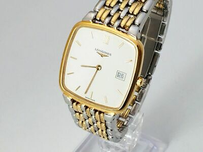 LONGINES Watch Flagship L5.633.3 Quartz 18K Gold Plated St.Steel