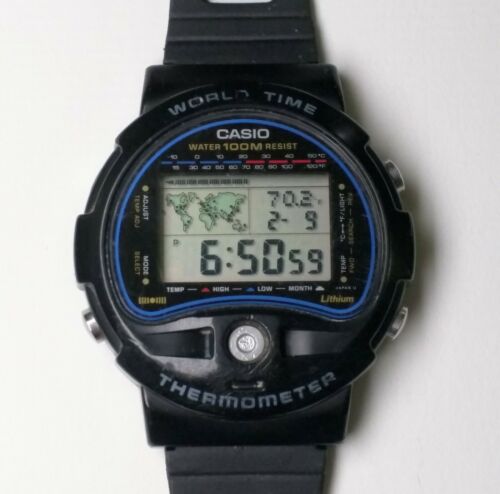vintage casio thermometer watch