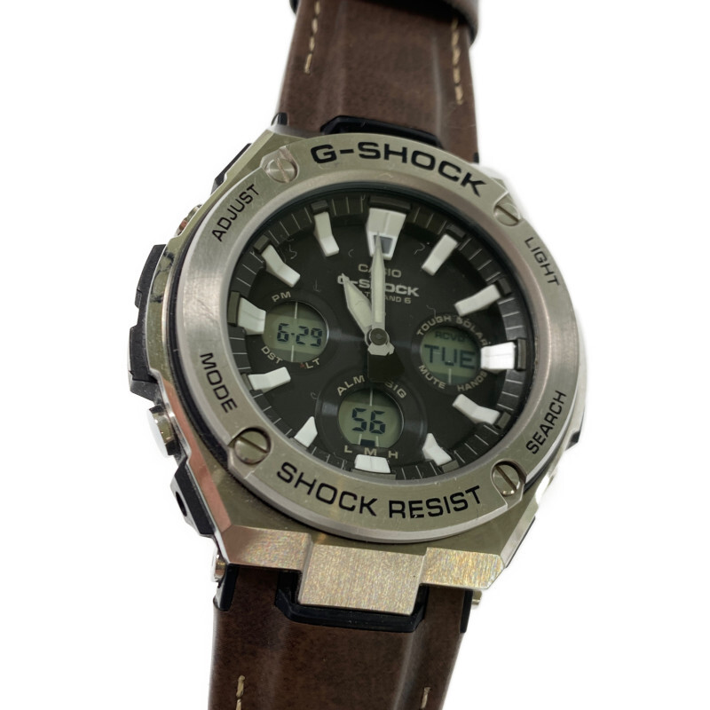 Used] [Men] [With accessories] G-SHOCK G-SHOCK G-STEEL Tough leather band  Tough solar box with English instruction manual Watch part number: GST-W130L -1AJF Color: Brown BROWN Chamanyo Net store | WatchCharts