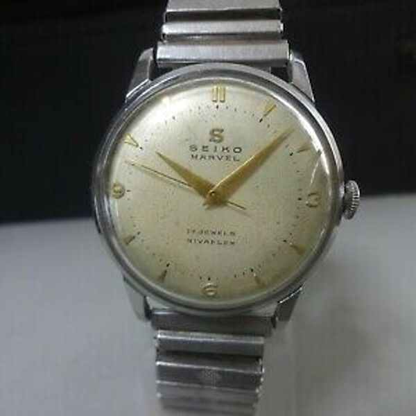 Vintage 1956 SEIKO mechanical watch [Seiko Marvel] 17 Jewels Rare 3, 6, 9  dial | WatchCharts