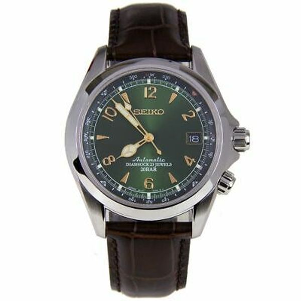 Seiko Diashock Automatic 23 Jewels Green Dial Men Leather Watch SARB017J  SARB017 | WatchCharts