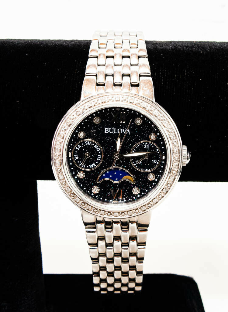 Bulova 96R210 Woman's Diamond Moon Phase Watch | WatchCharts