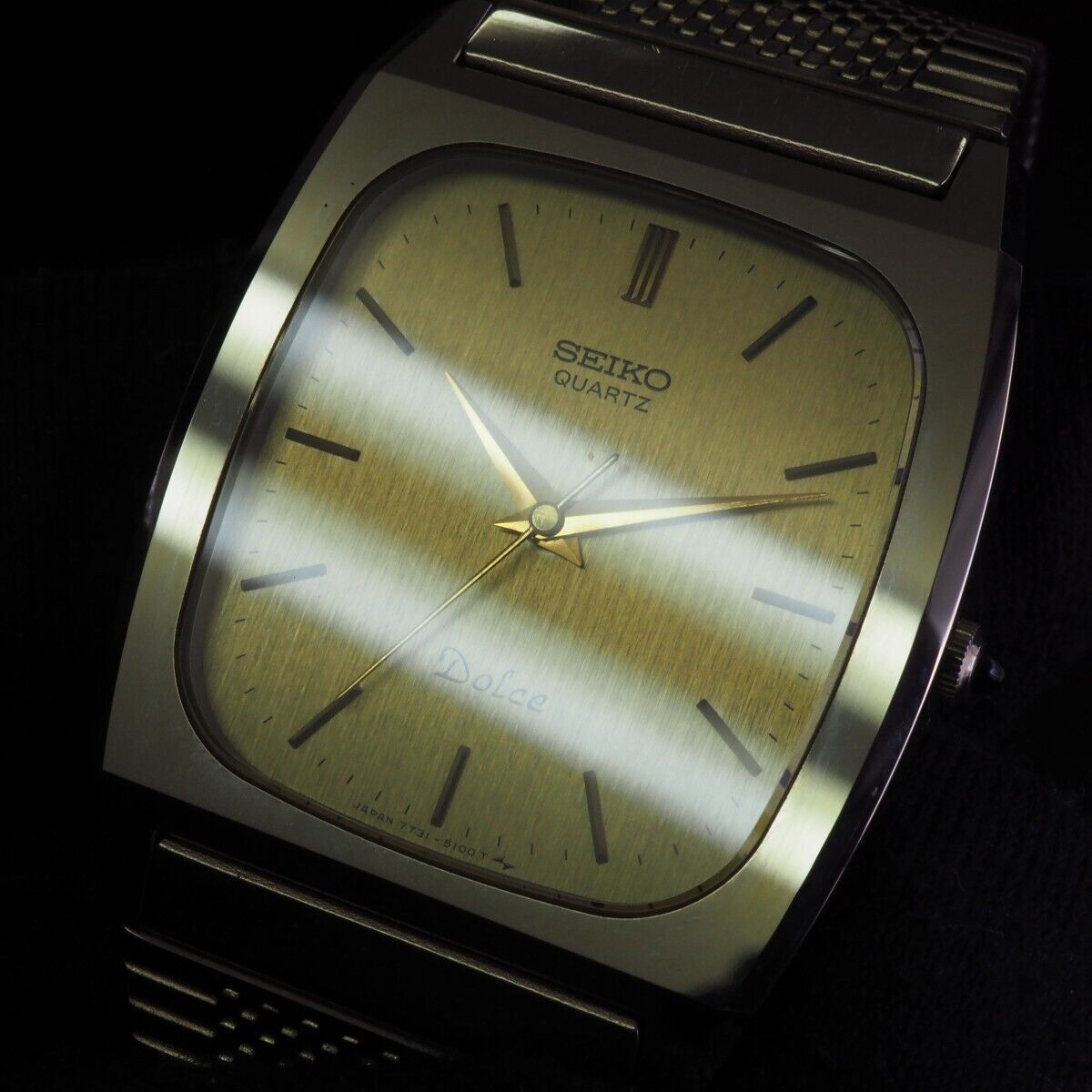 SEIKO DOLCE Analog 29mm Tungsten carbide watch Slim QUARTZ Ref 
