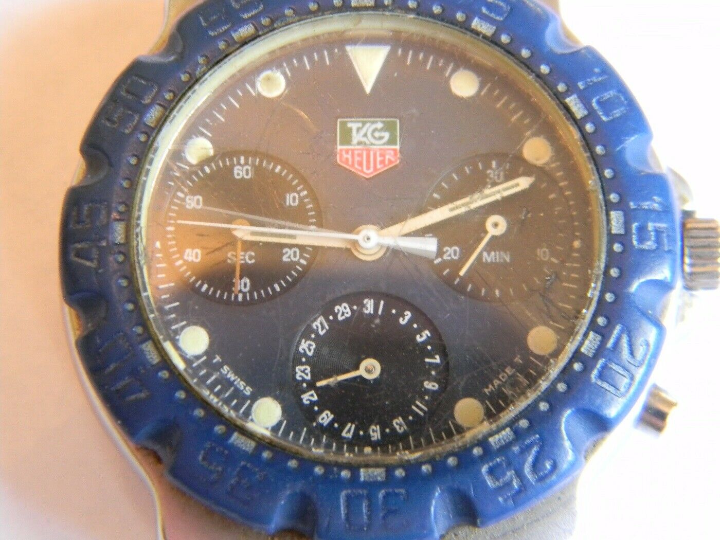 TAG HEUER Formula 1 Chronograph 470.513 1980s Quartz Working For