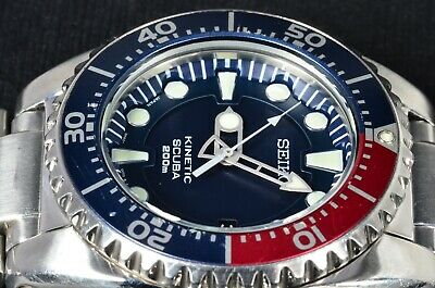 時計 SEIKO KINETIC Diver's 200m BUY Seiko Kinetic 200M TICN Screw Crown Black Mens Divers