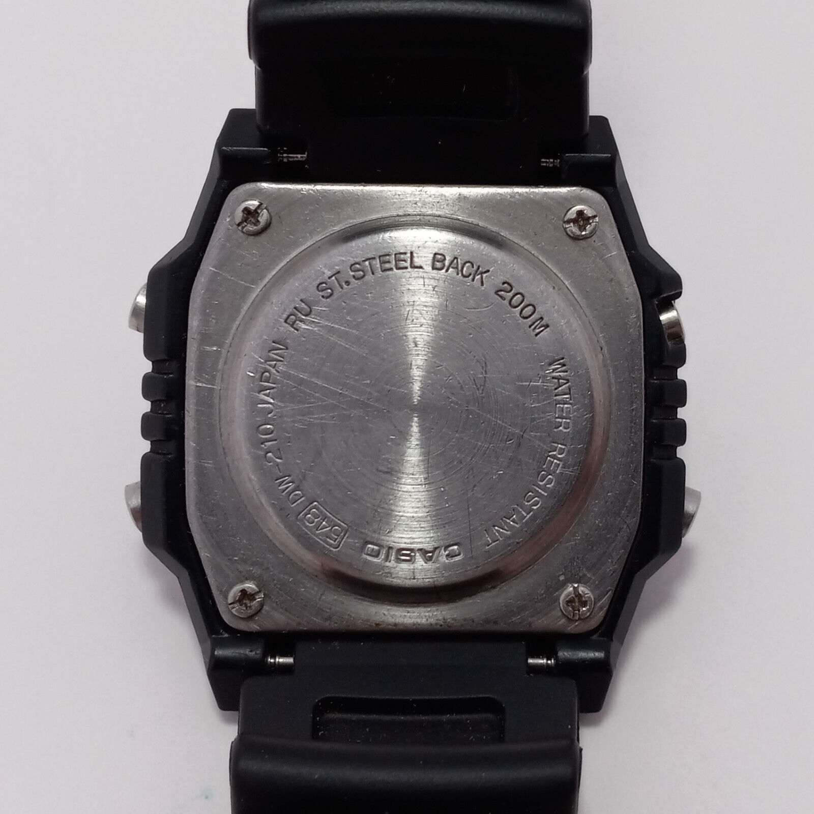 Vintage Casio DW-210 Japan QUARTZ WR 200M WATCH Lithium ALARM NEW 