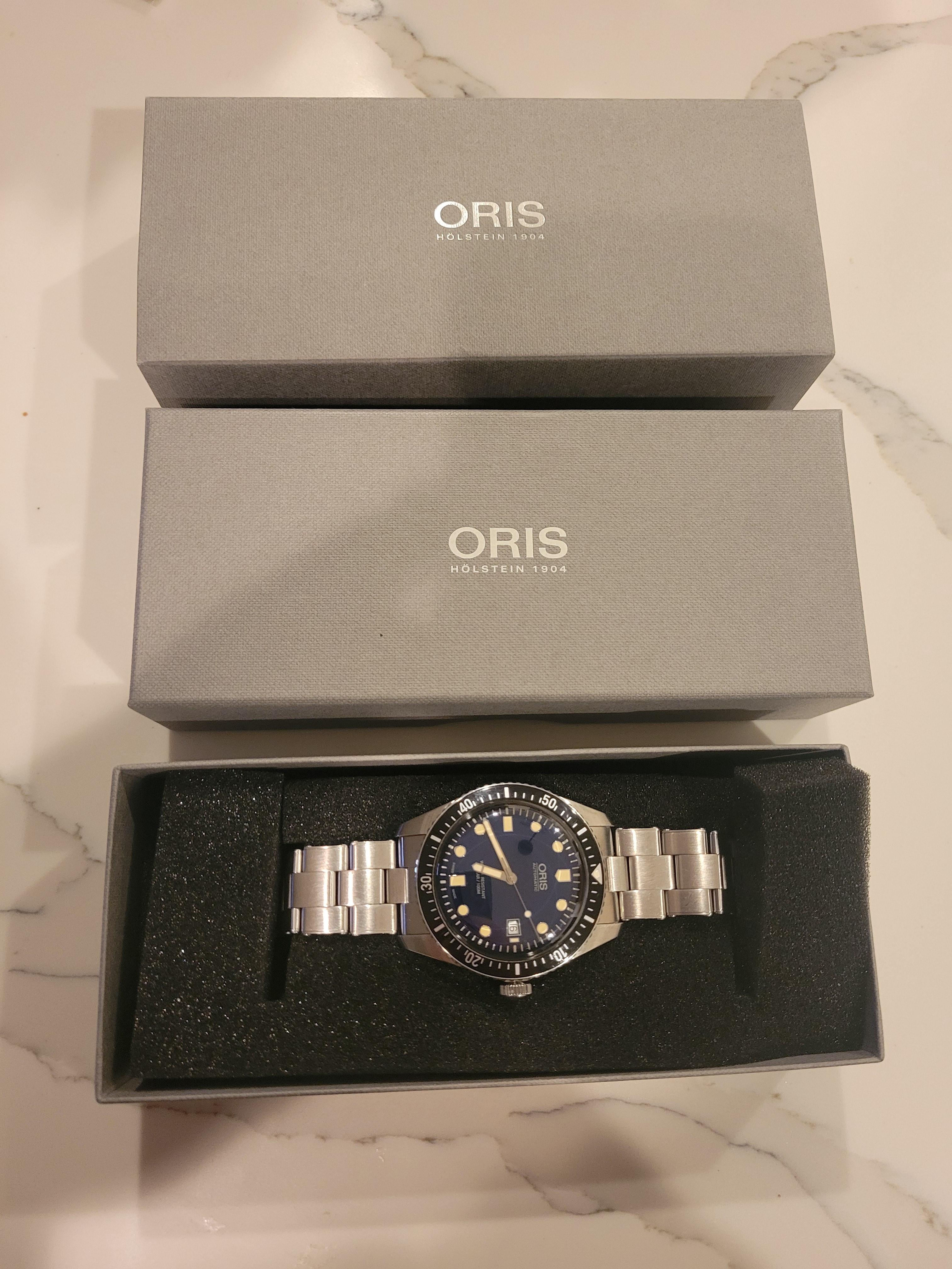 WTS Oris Sixty Five Diver 65 42mm Diameter Blue Dial Black