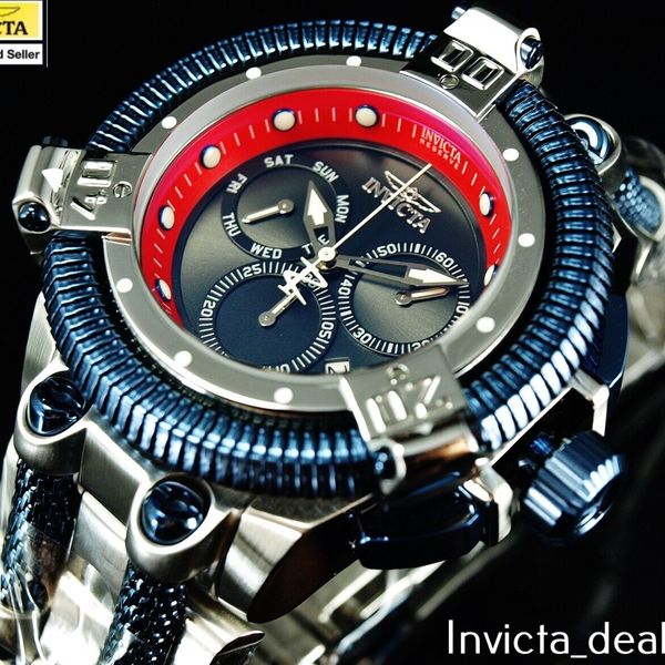 Invicta Men's 50mm Reserve KING PYTHON Swiss Chronograph BLACK DIAL LE ...
