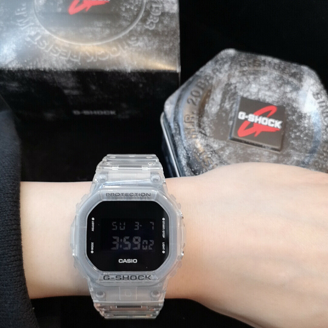 Casio Men's Watch G-shock Digital TRANSPARENT JELLY SERIES DW-5600SKE-7  DW5600