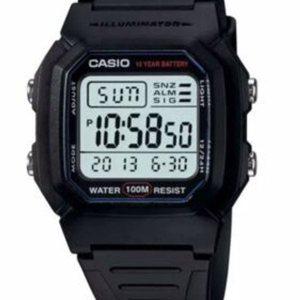 Casio CAS05 Digital Watch, Resin Band, Stopwatch Alarm 10 Year Battery 3239 3240 WatchCharts