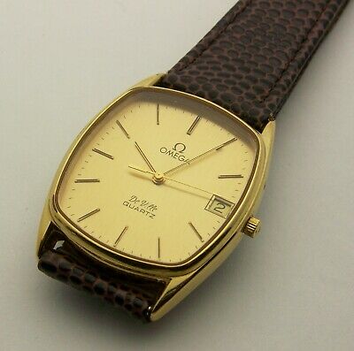 Large 41mm Working Cal. 1332 Gold Plated Mans Omega DeVille Quartz