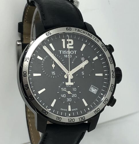 Tissot Chronograph Men's Watch All Black Sapphire Crystal