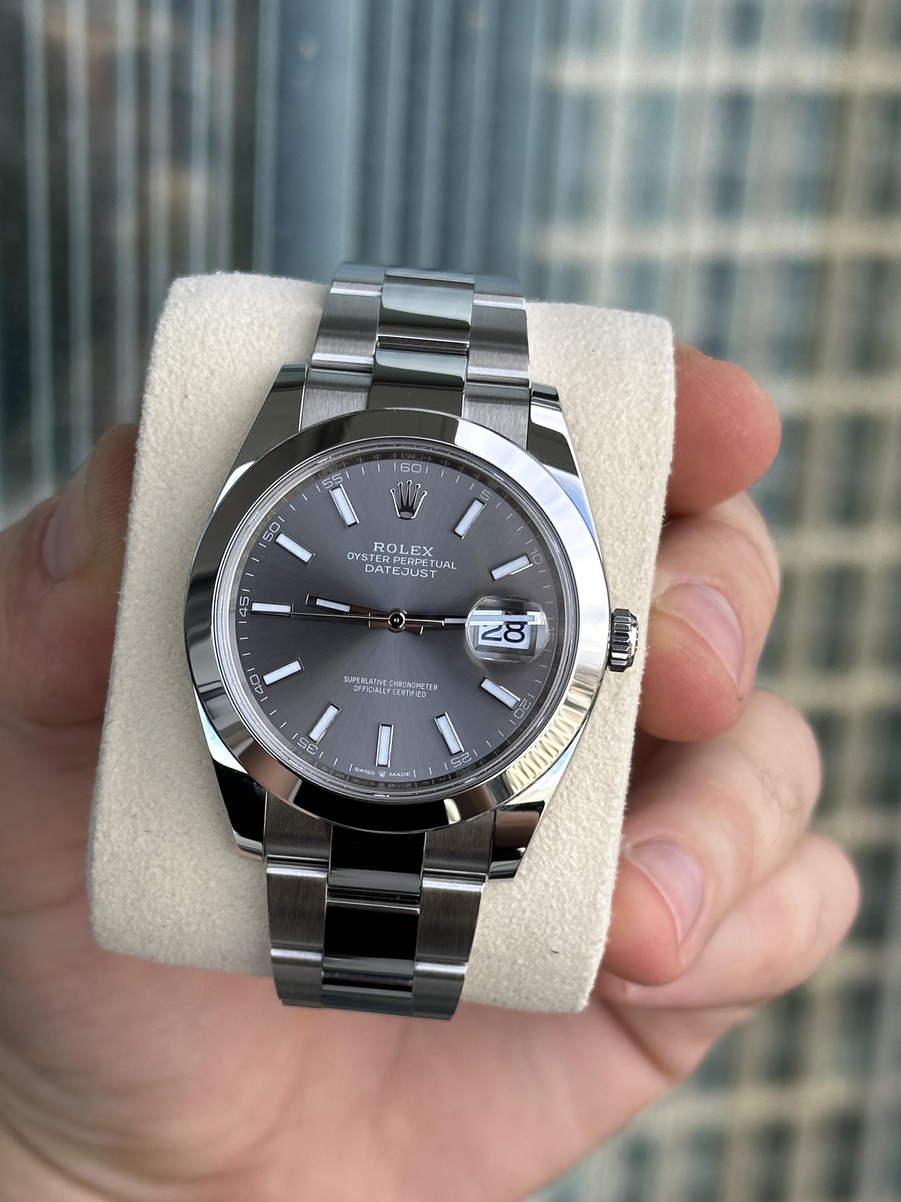 Rolex datejust dark rhodium on sale dial