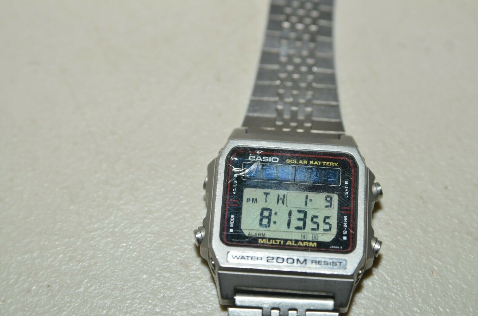 vintage casio solar watch