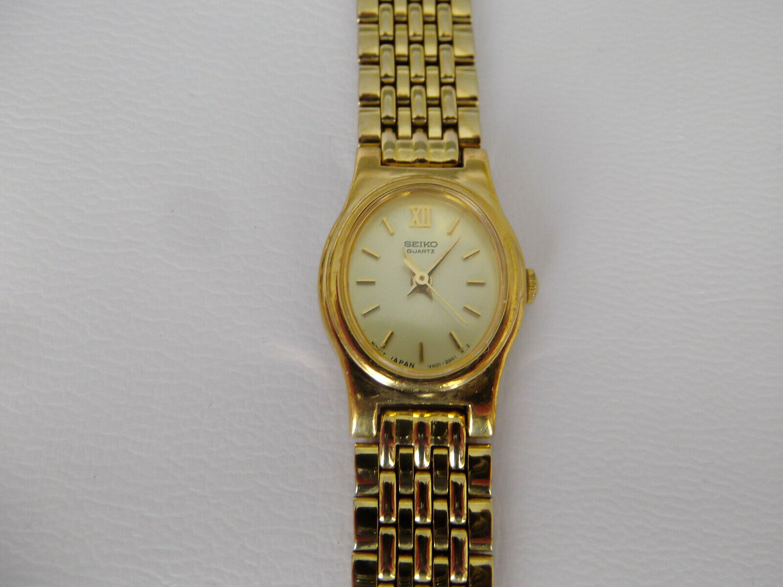 Seiko ladies vintage gold plated bracelet quartz dress watch Oval face   | WatchCharts