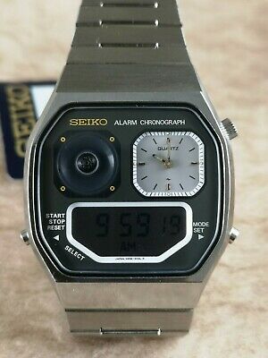 SEIKO Robot Face ALARM CHRONOGRAPH H239-502B ANA-DIGI Mens Watch