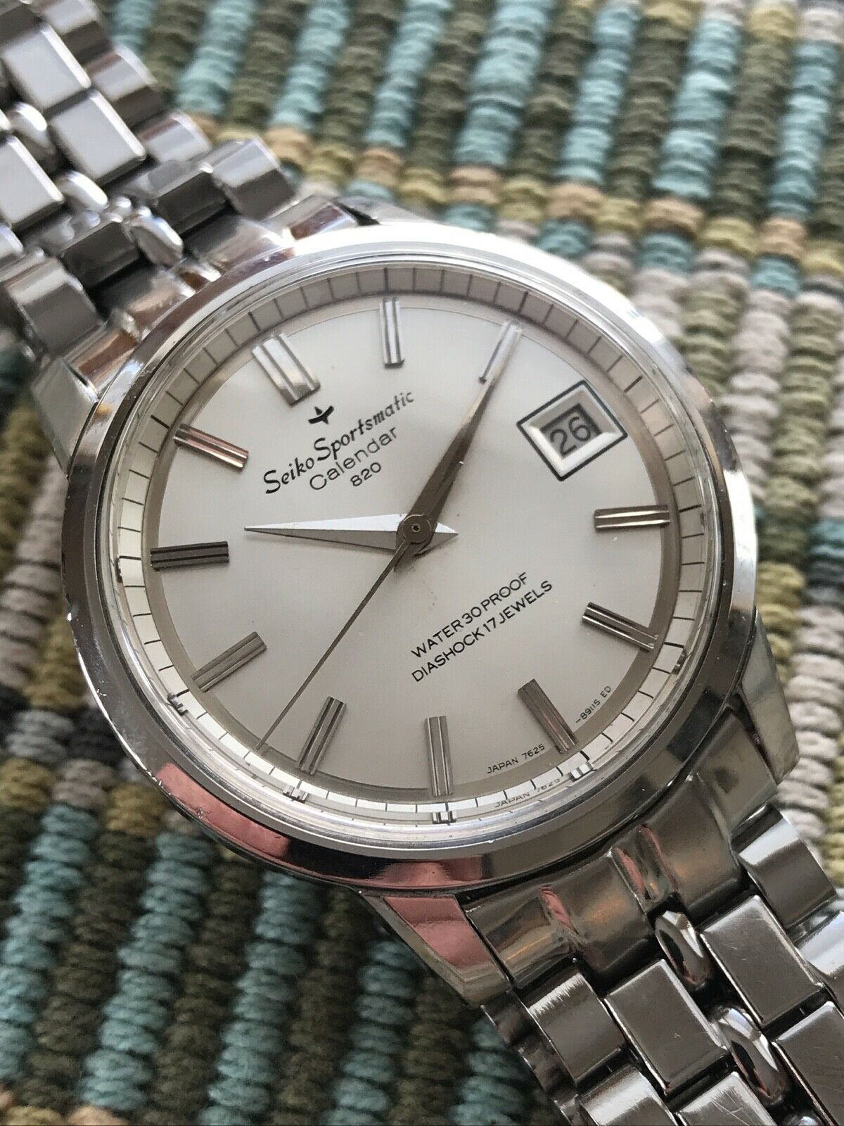 Seiko Sportsmatic Calendar 820 Gold 60s Vintage Watch From
