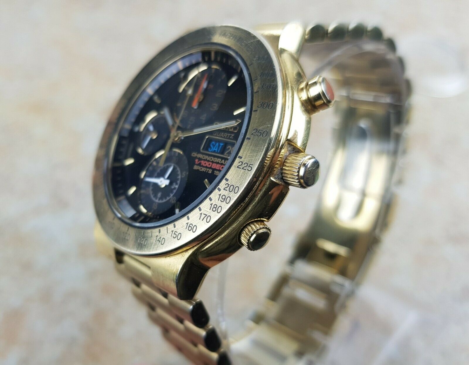 Rare Seiko 7T59-6A00 Chronograph 1/100 Sec. 150 sports