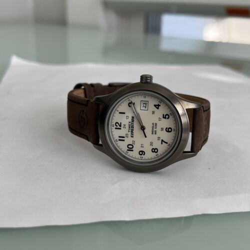 Expedition metal field outlet 39mm leather strap watch