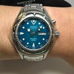 Aquamarine Seiko Prospex Scuba 200m Pippin SBBW073 5M43-0D90