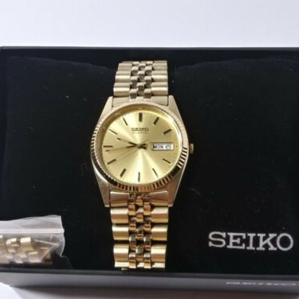 Seiko Men's SGF206 Gold-Tone Stainless Steel Dress Watch | WatchCharts