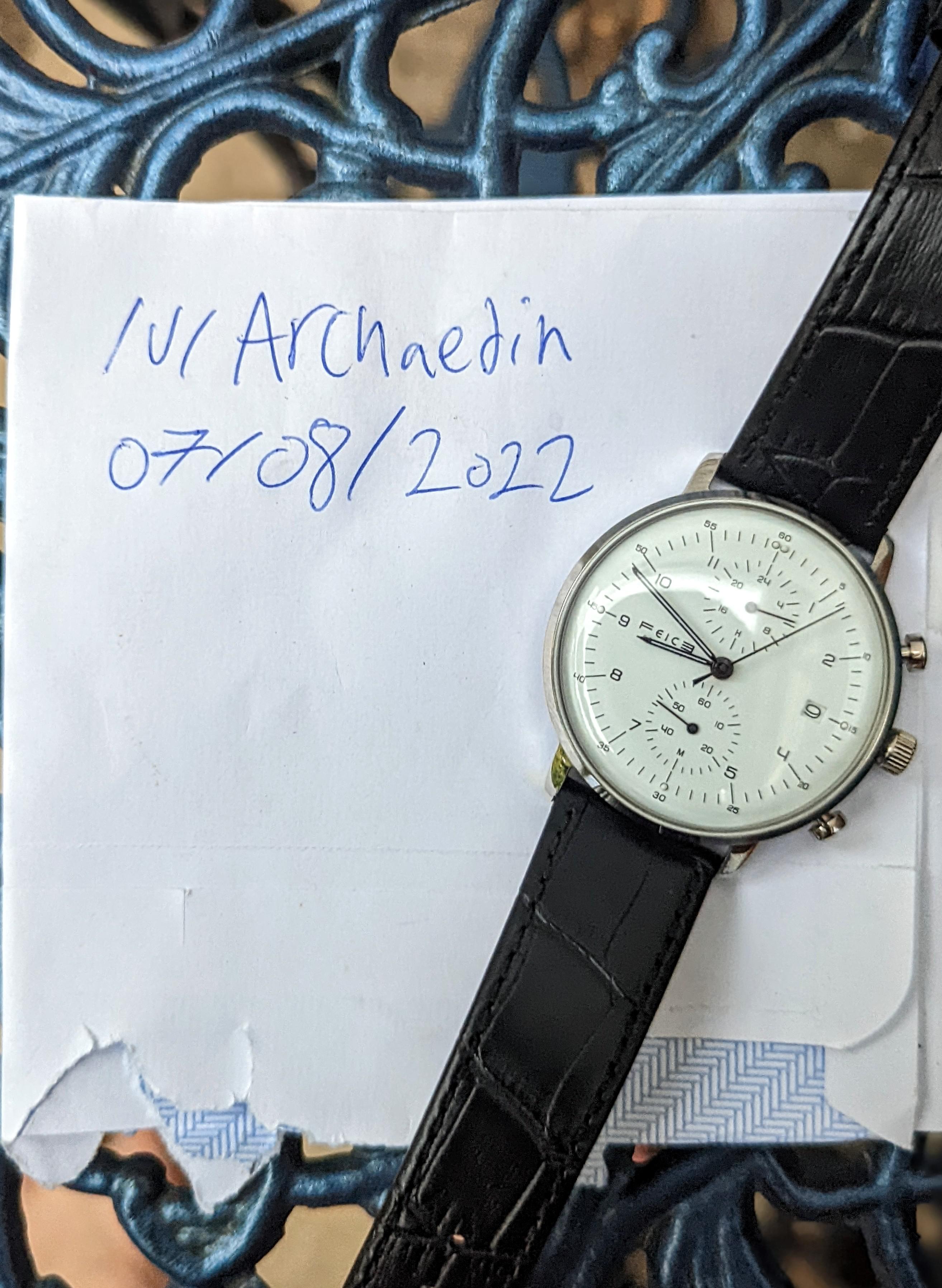 WTS Feice Bauhaus GMT Junghans Max Bill Chronoscope Homage