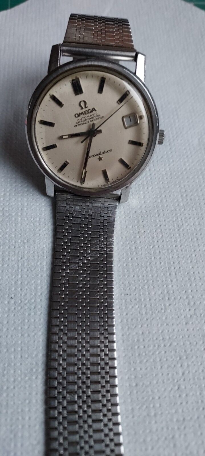 Vintage 1969 Omega Constellation Watch Stainless Steel With