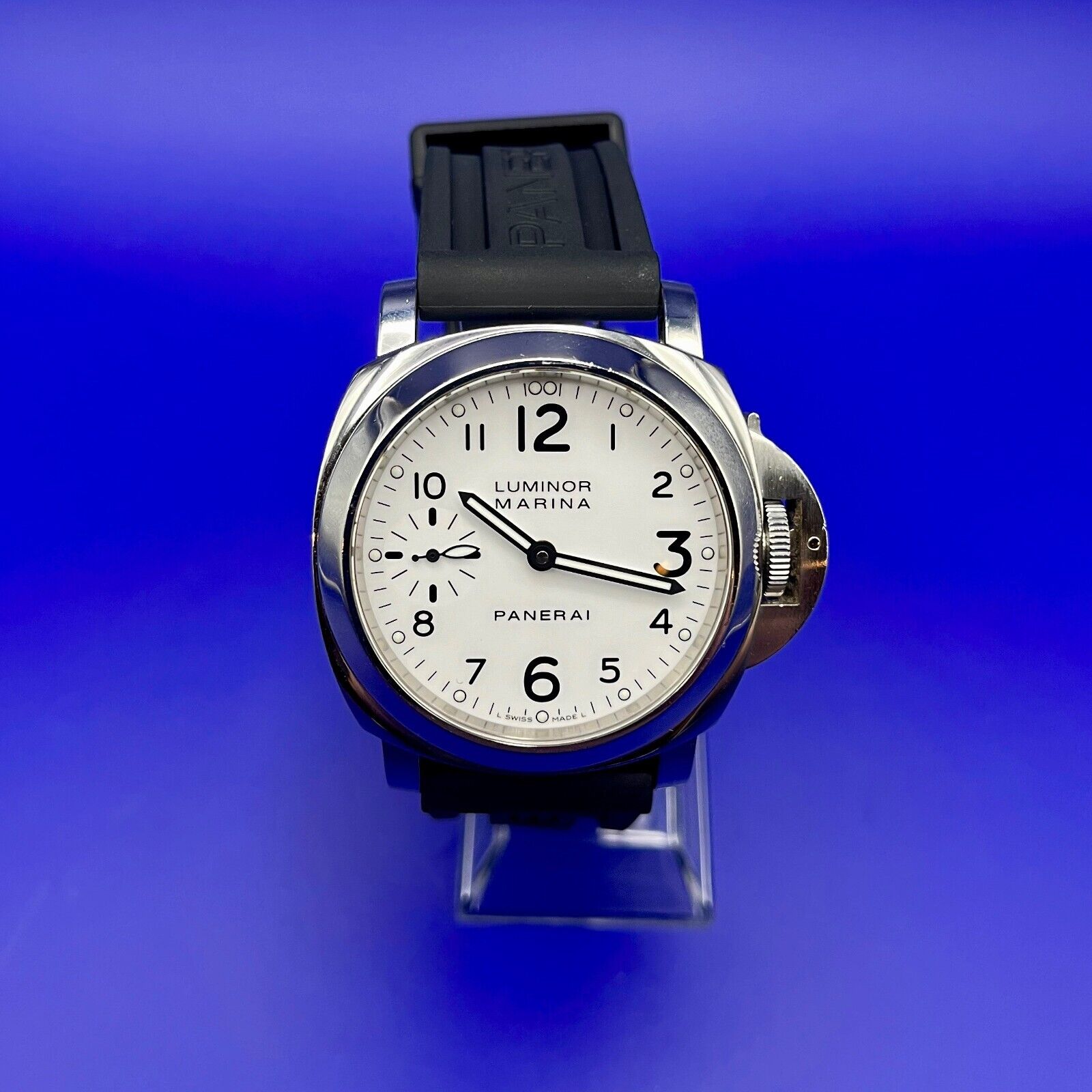 Rare Panerai PAM00113 PAM 113 Luminor Marina White Dial 44MM w Box 2 Straps WatchCharts Marketplace