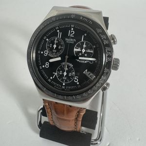 Swatch Irony Retrograde - YRS400G - Dark steel, unbenutzt