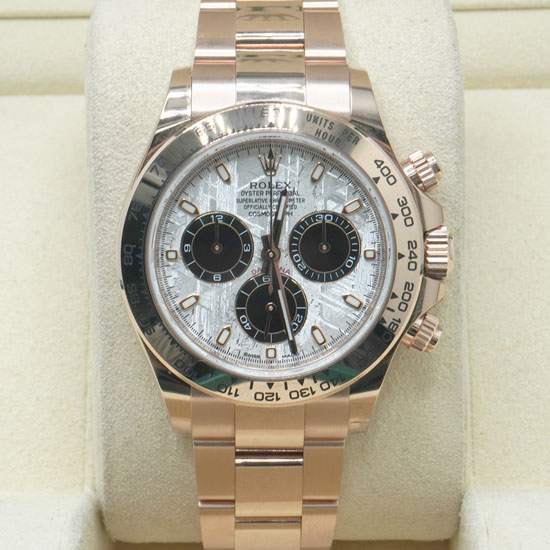 FS: Rolex Daytona 40mm Rose Gold Meteorite Chronograph Dial Watch 116505  Mint Conditi | WatchCharts Marketplace