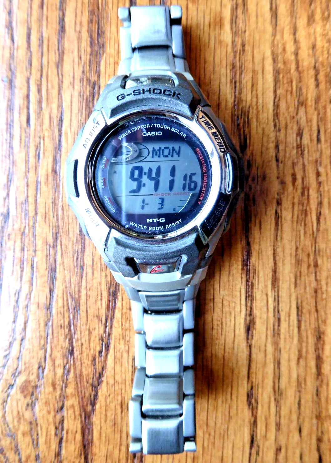 Vintage 1990s Casio G-Shock 2638 MTG-900 Stainless Steel Wrist