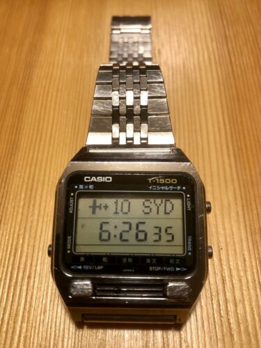 Casio T-1500 Vintage 1982 Digital Watch Japanese Dictionary Needs