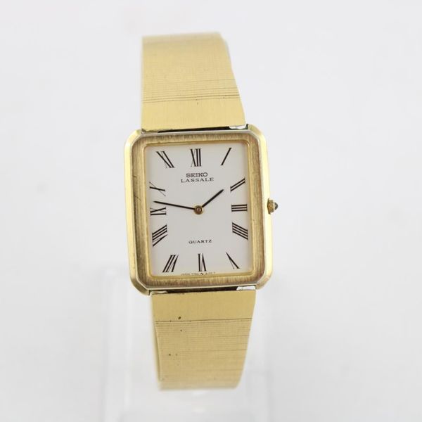 RARE Gents SEIKO Lassale Ultra-Thin Gold Tone WRISTWATCH Quartz WORKING ...