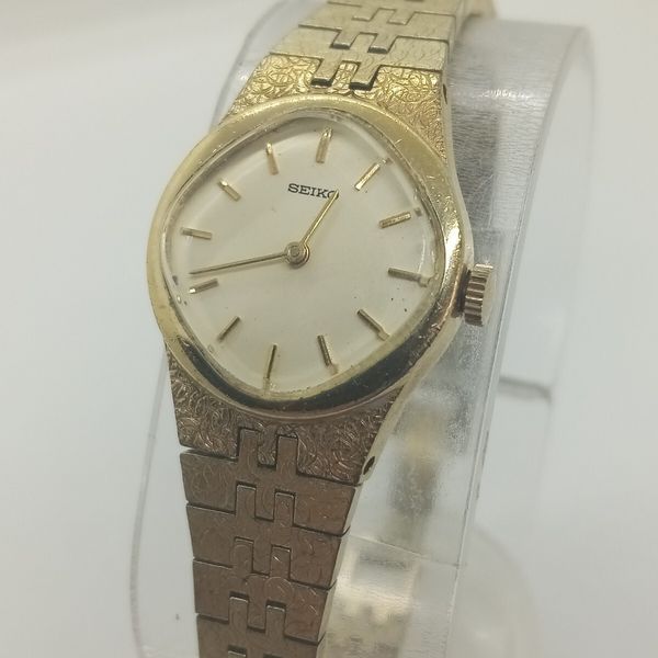 Seiko, 17 Jewels, Women's, 11A Mvmt, 11-8320, Mechanical, Gold Tone ...
