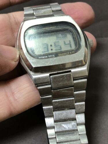 Vintage SEIKO Digital 0532-5009 Stainless Steel BRACELET Watch R50