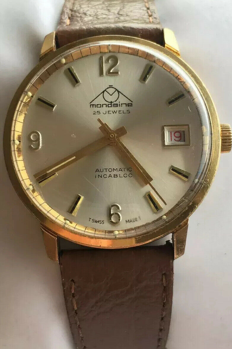 Gents Vintage Swiss Made 25 Jewels MONDAINE Antimagnetic Incabloc