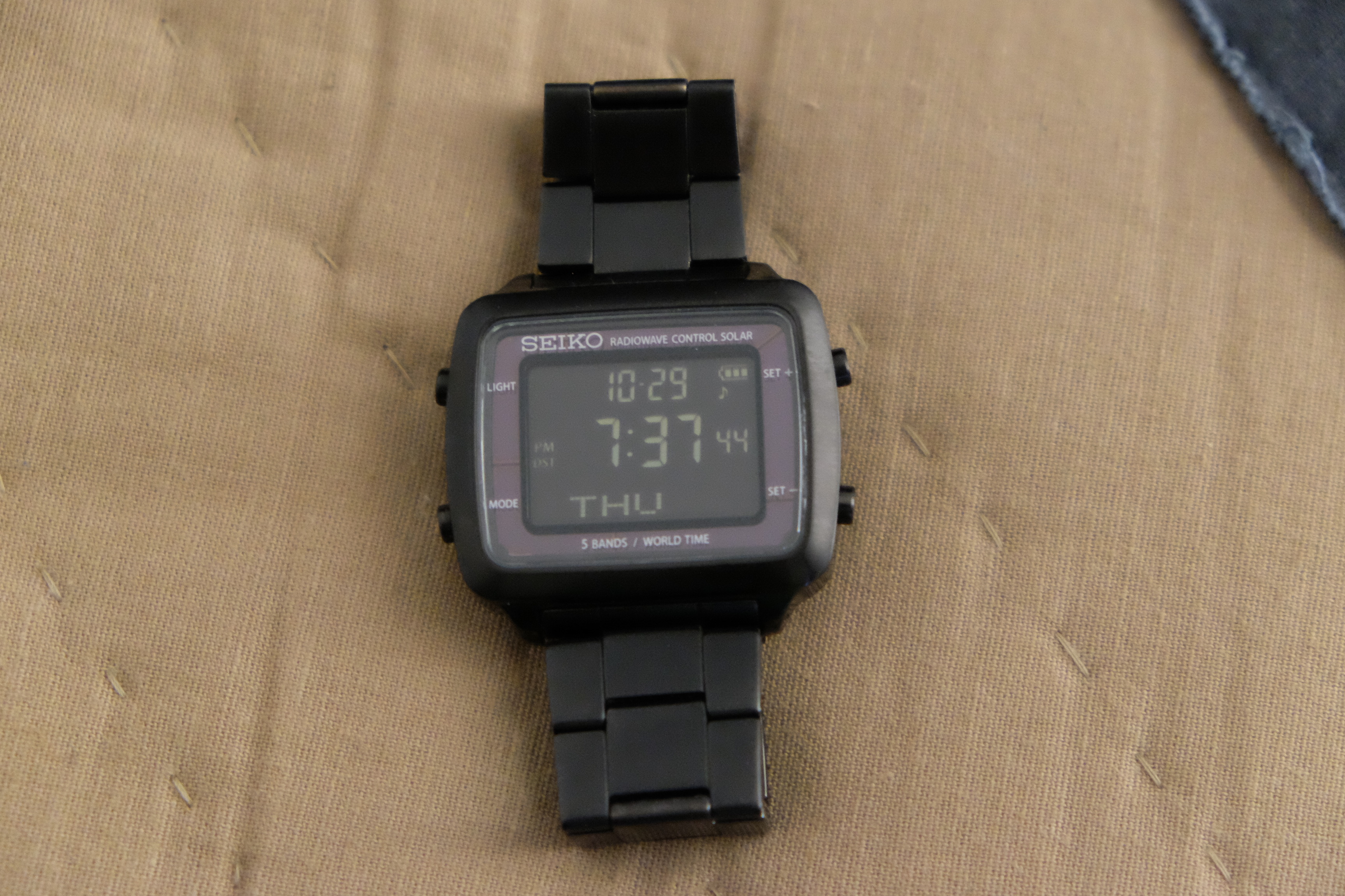 Seiko Spirit SBPG001 S760-0AA0 Digital Solar Watch Stainless Steel