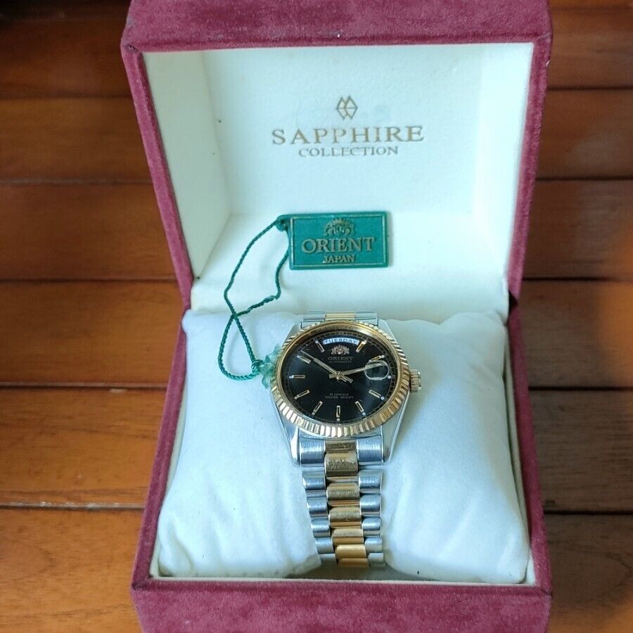 Rare Orient President 46E001-91 CS Daydate Gen 1 Black Dial