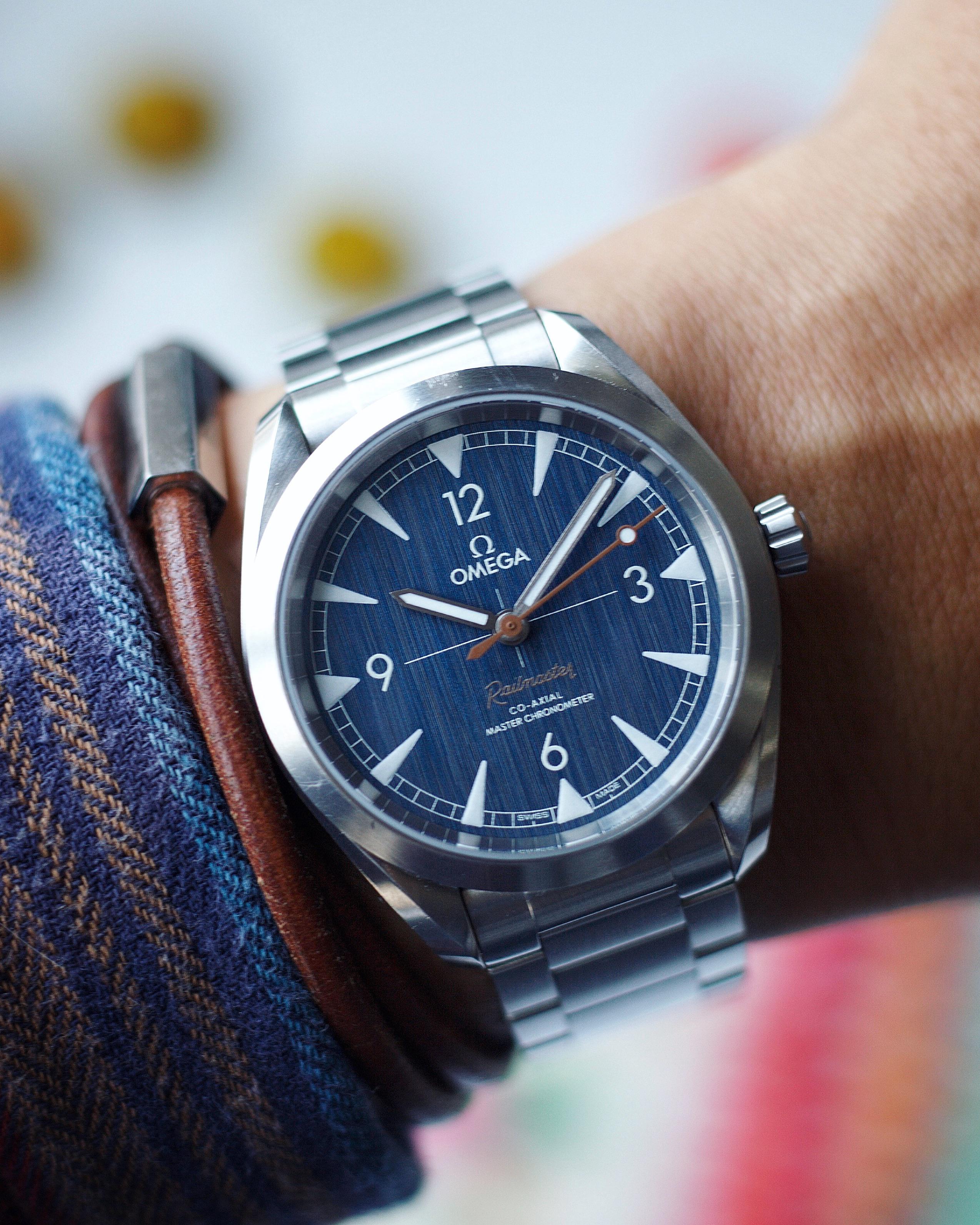 omega railmaster blue