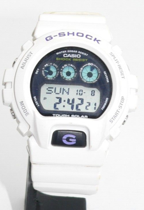 Casio G-Shock GW-6900A 3179 Band 6 Tough Solar Watch Purple White